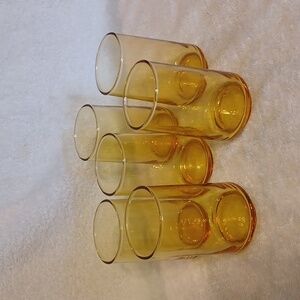 Anchor Hocking amber juice glasses set of 6-6 oz. Vintage glasses